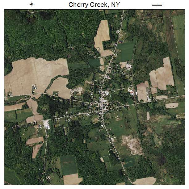 Cherry Creek, NY air photo map