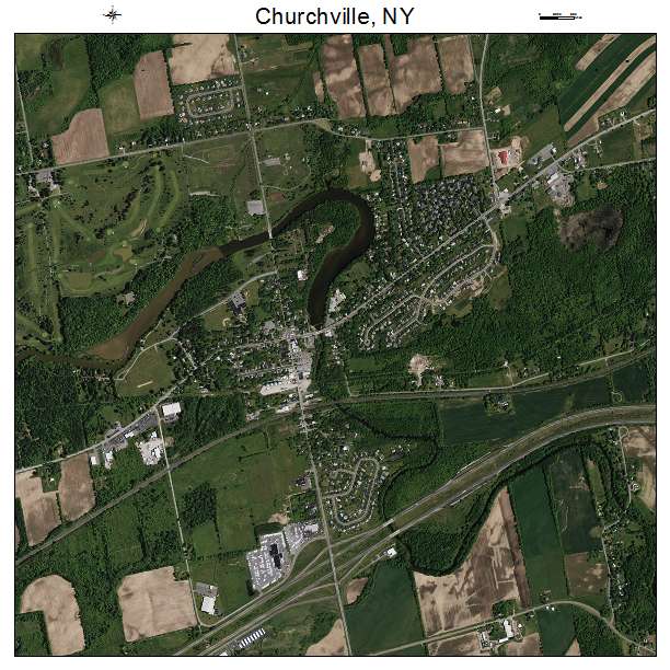 Churchville, NY air photo map