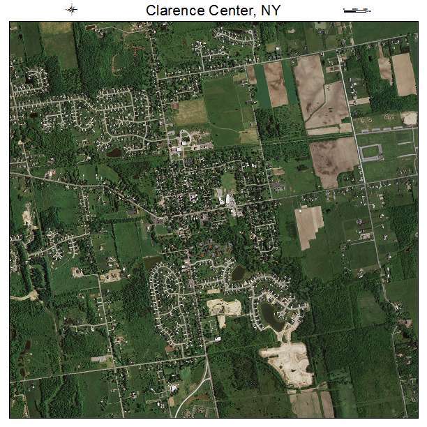 Clarence Center, NY air photo map