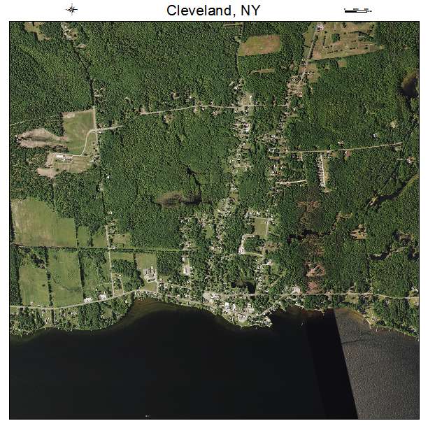 Cleveland, NY air photo map