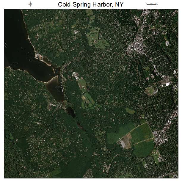 Cold Spring Harbor, NY air photo map