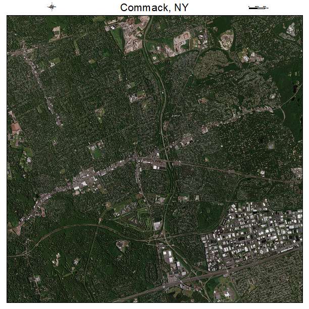 Commack, NY air photo map