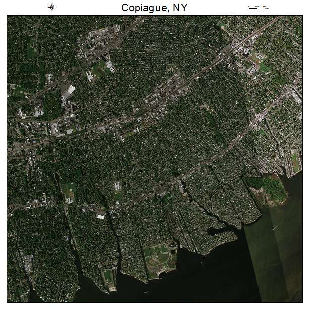 Copiague, NY air photo map