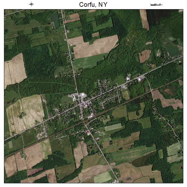 Corfu, NY air photo map