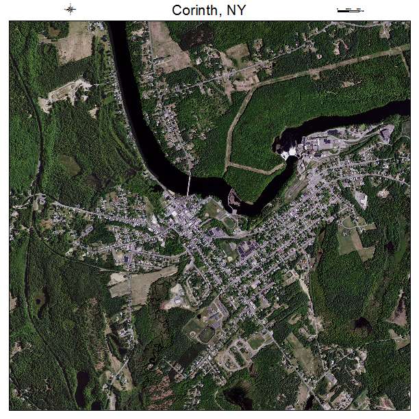 Corinth, NY air photo map