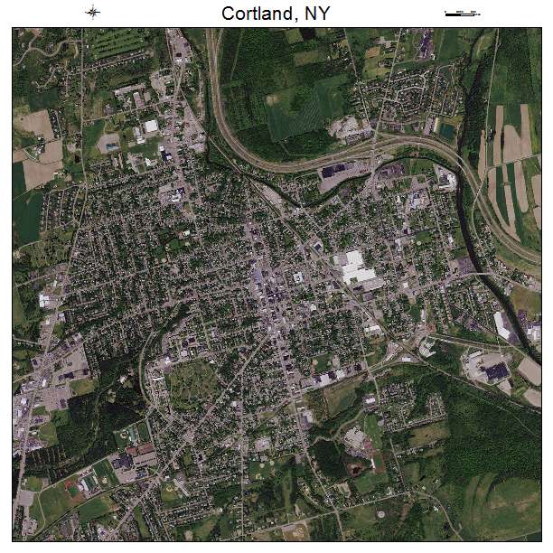 Cortland, NY air photo map