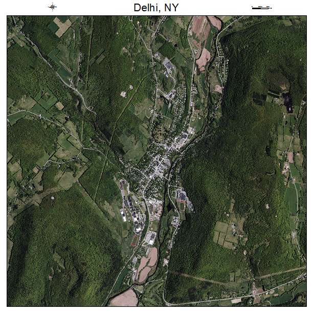 Delhi, NY air photo map