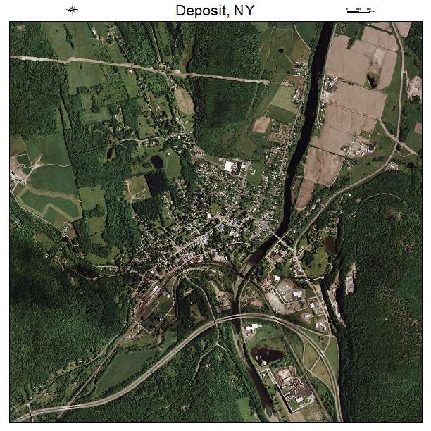 Deposit, NY air photo map