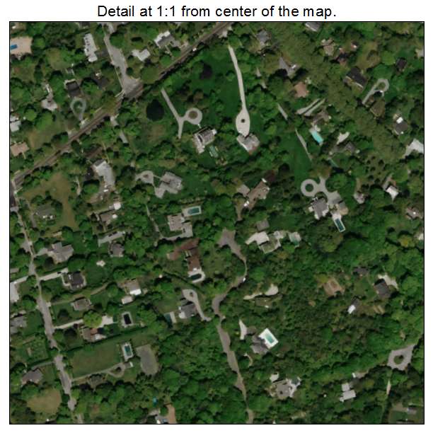 Bellport, New York aerial imagery detail