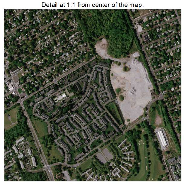 Central Islip, New York aerial imagery detail