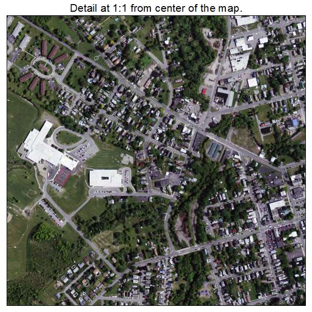 Johnstown, New York aerial imagery detail