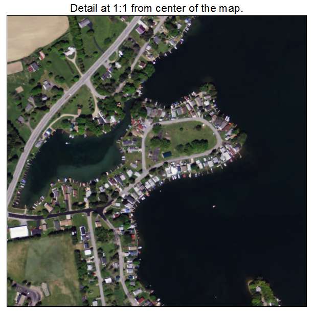 Lime Lake Machias, New York aerial imagery detail