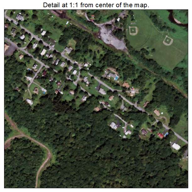 Livingston Manor, New York aerial imagery detail
