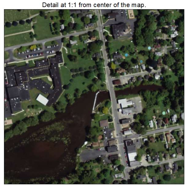 Lyndonville, New York aerial imagery detail