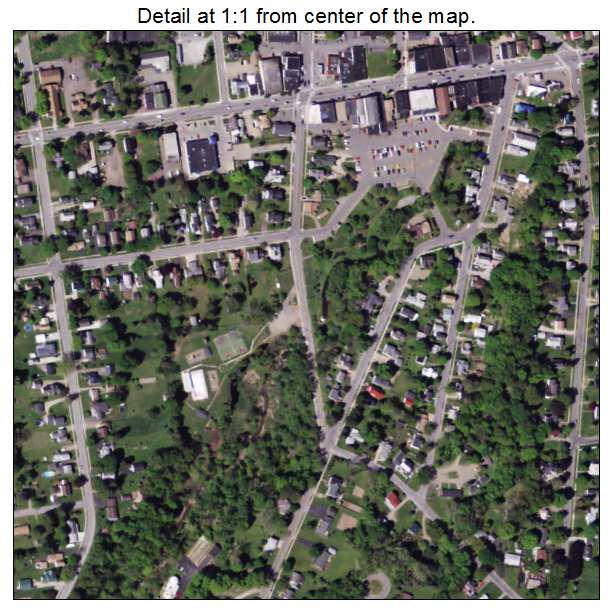 Springville, New York aerial imagery detail