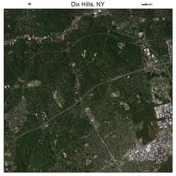 Dix Hills, NY air photo map