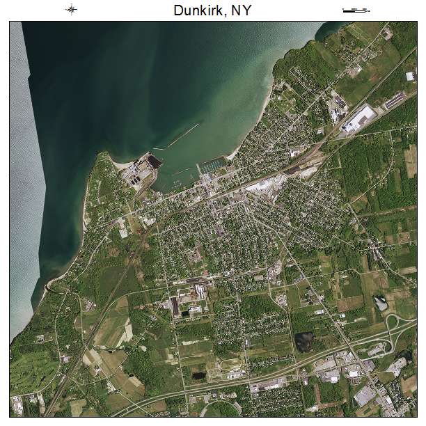 Aerial Photography Map of Dunkirk, NY New York