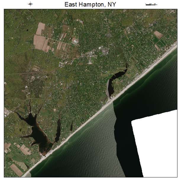 East Hampton, NY air photo map