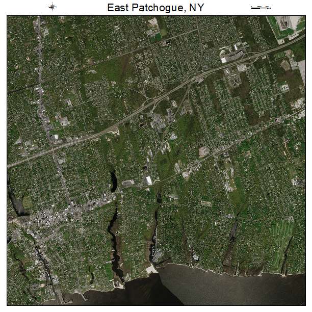East Patchogue, NY air photo map