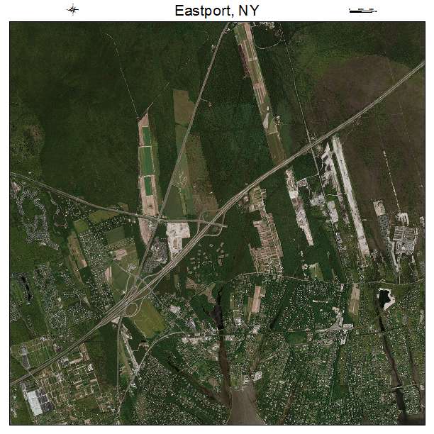Eastport, NY air photo map