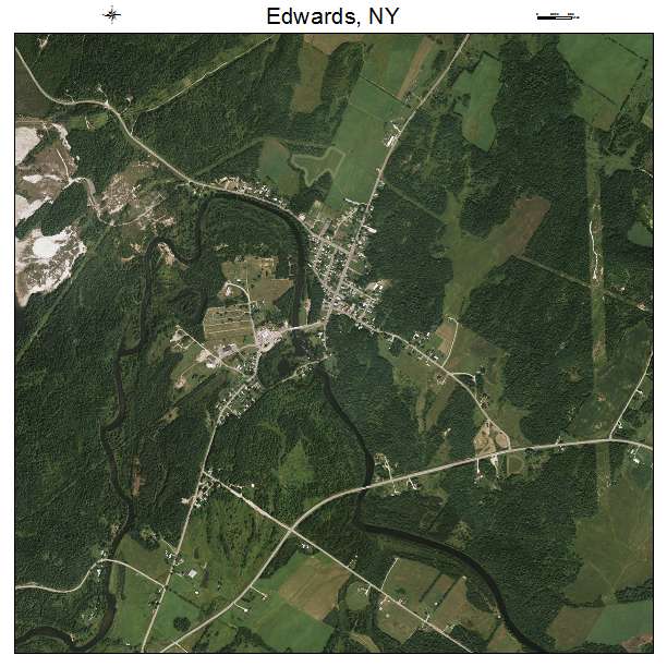 Edwards, NY air photo map