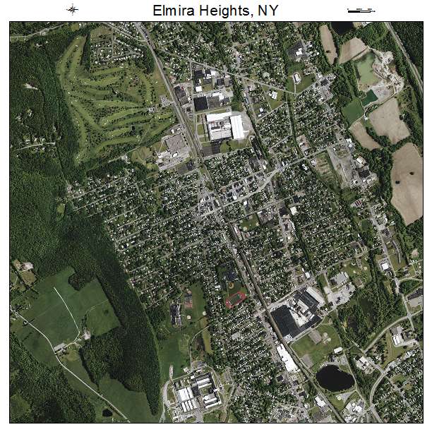 Elmira Heights, NY air photo map