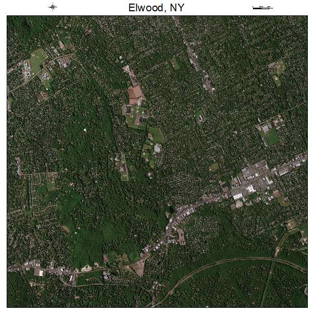 Elwood, NY air photo map