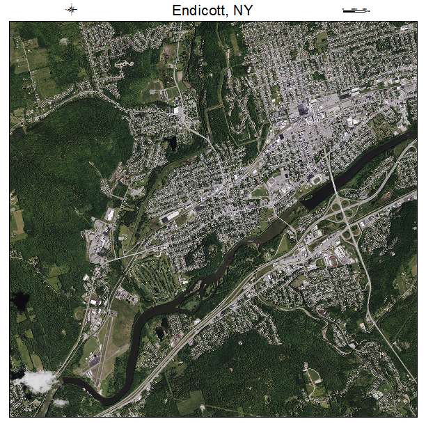 Endicott, NY air photo map