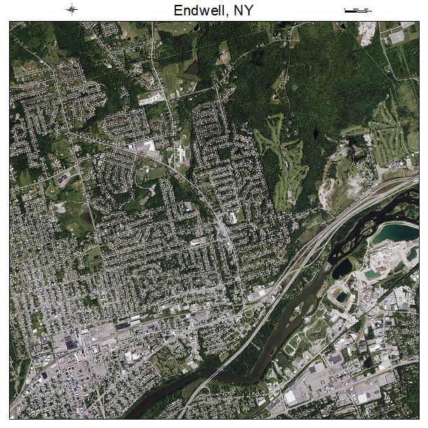 Endwell, NY air photo map