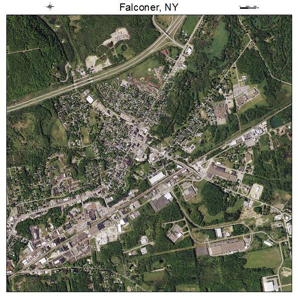 Falconer, NY air photo map
