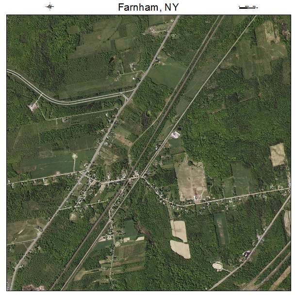 Farnham, NY air photo map