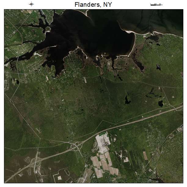 Flanders, NY air photo map