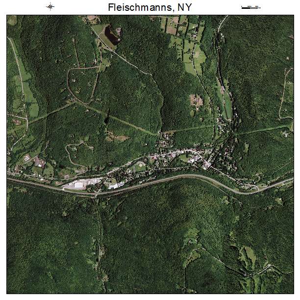Fleischmanns, NY air photo map