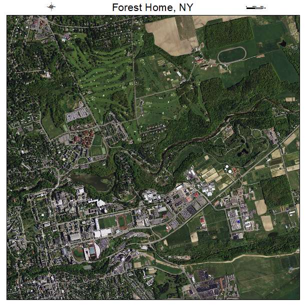 Forest Home, NY air photo map