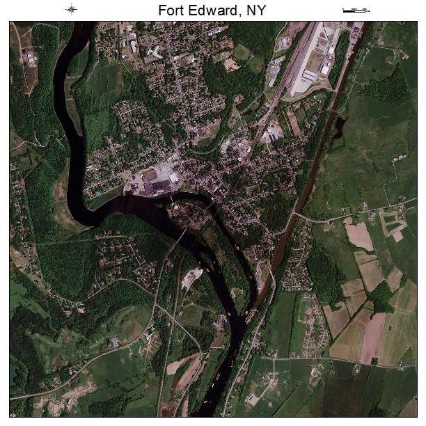 Fort Edward, NY air photo map