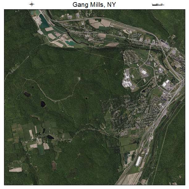 Gang Mills, NY air photo map