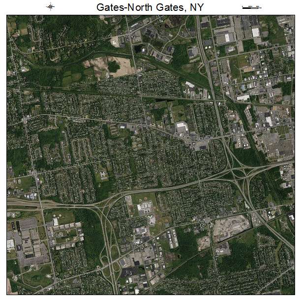 Gates North Gates, NY air photo map