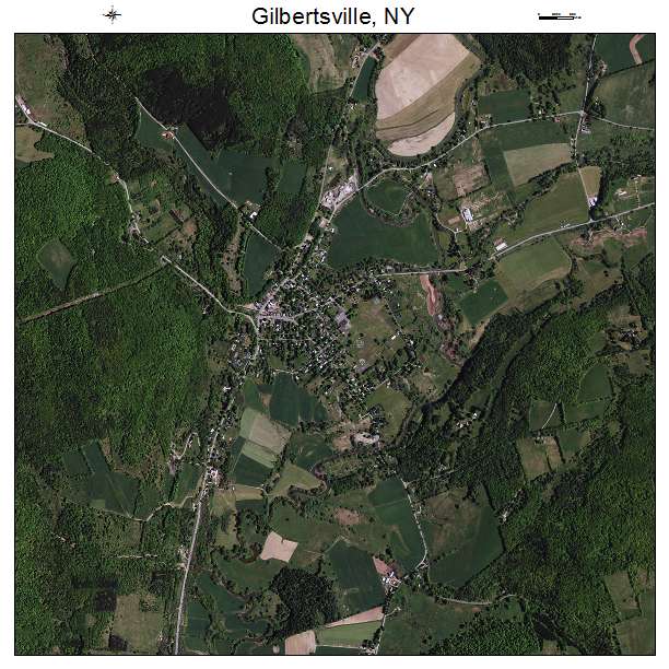 Gilbertsville, NY air photo map