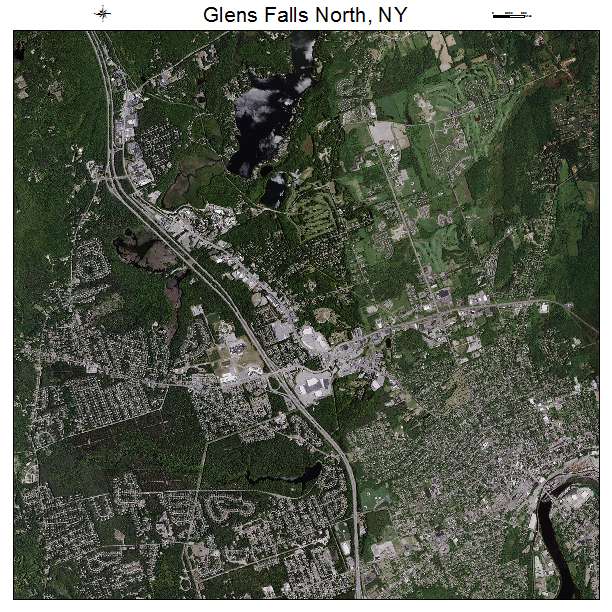 Glens Falls North, NY air photo map
