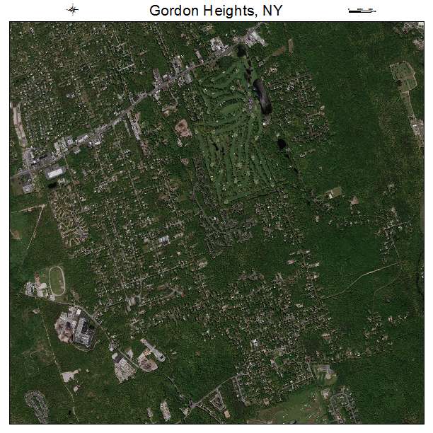 Gordon Heights, NY air photo map