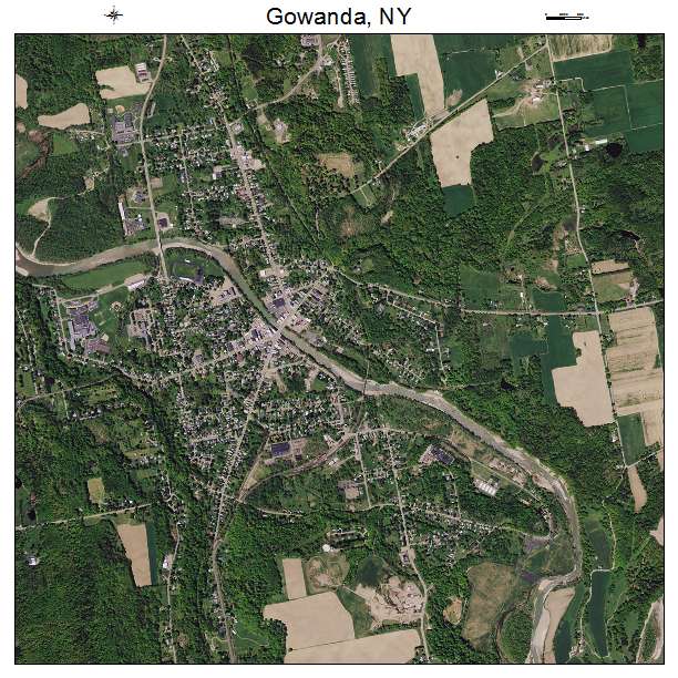 Gowanda, NY air photo map