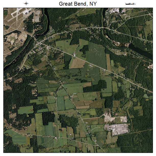 Great Bend, NY air photo map