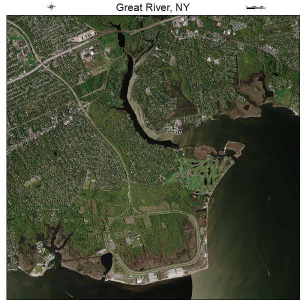 Great River, NY air photo map