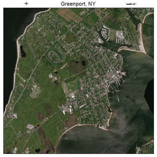 Greenport, NY air photo map
