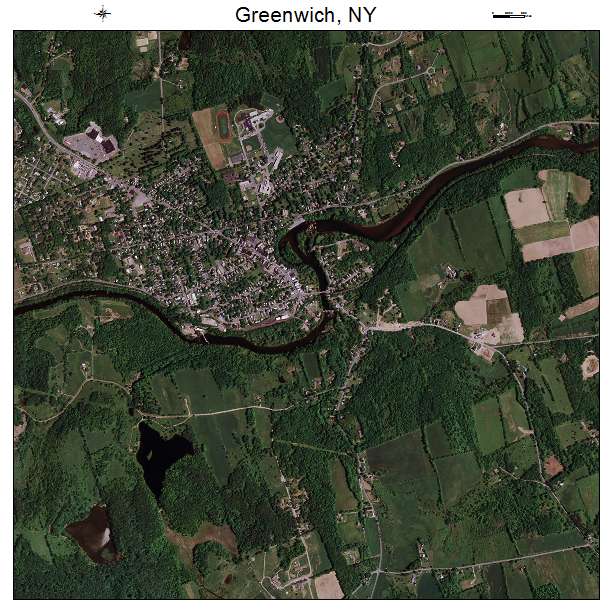 Greenwich, NY air photo map