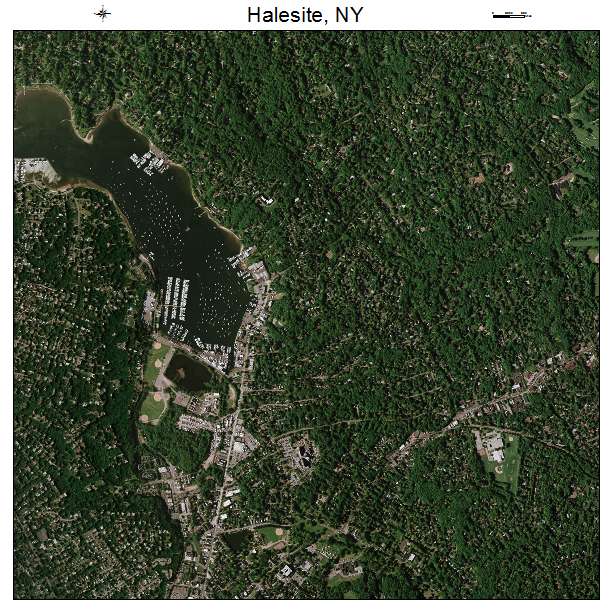 Halesite, NY air photo map
