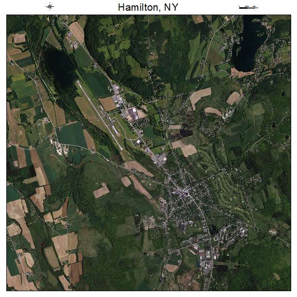 Hamilton, NY air photo map