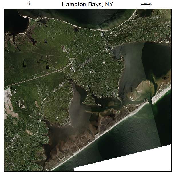 Hampton Bays, NY air photo map