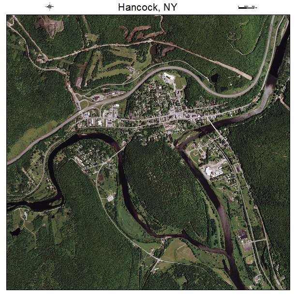Hancock, NY air photo map