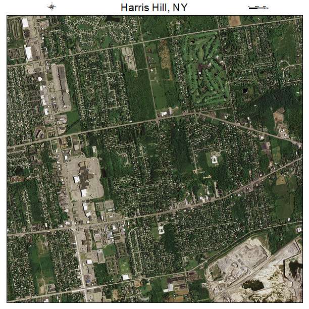 Harris Hill, NY air photo map